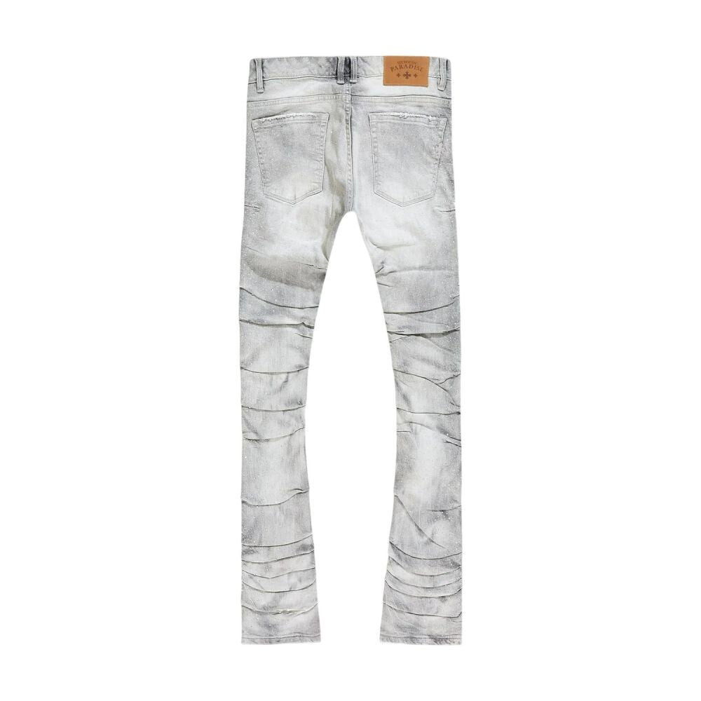 See You In Paradise Super Skinny Stacked Men's Jeans Cement Wash jtfp2323-cw