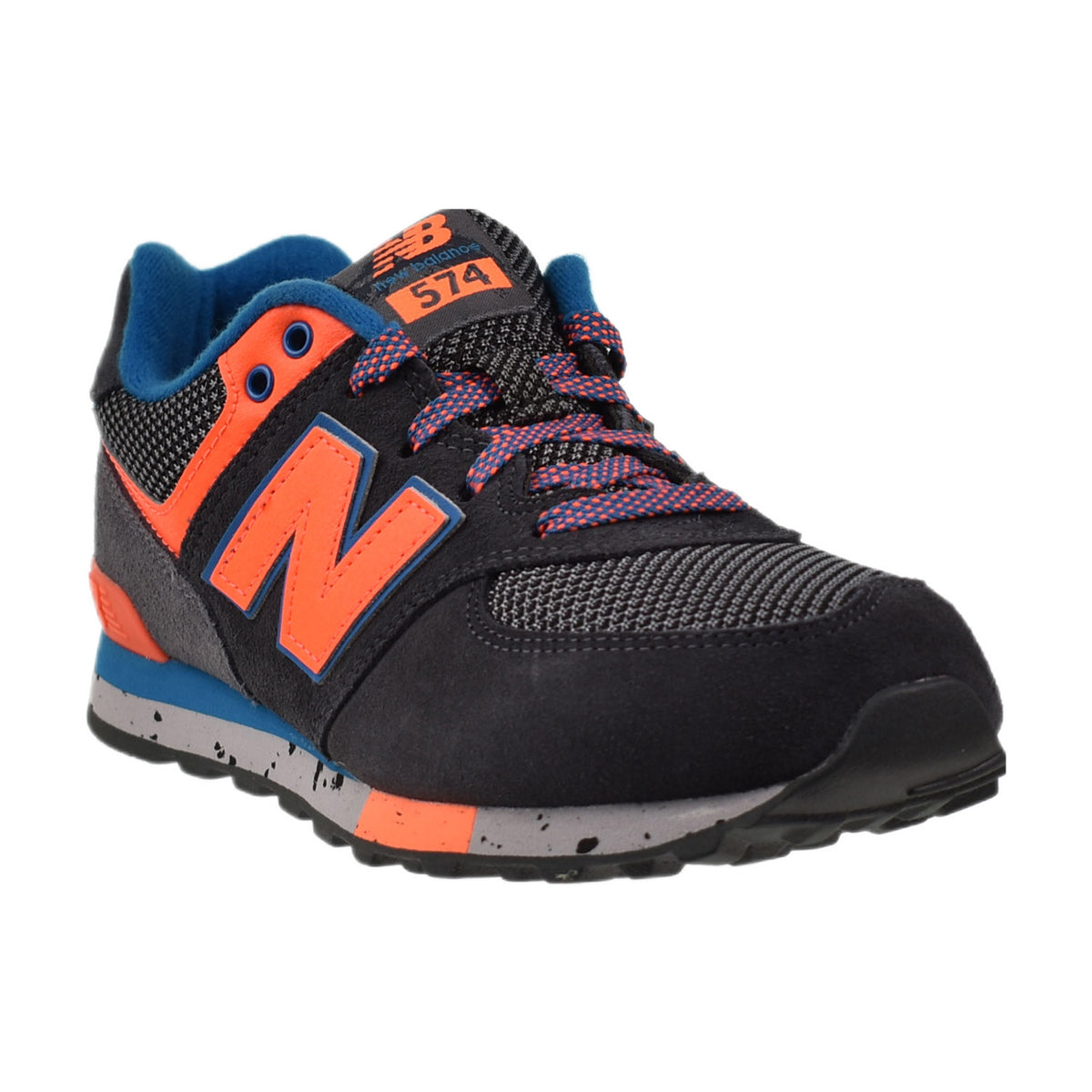 New Balance 574 Big Kid's Shoes Grey-Orange
