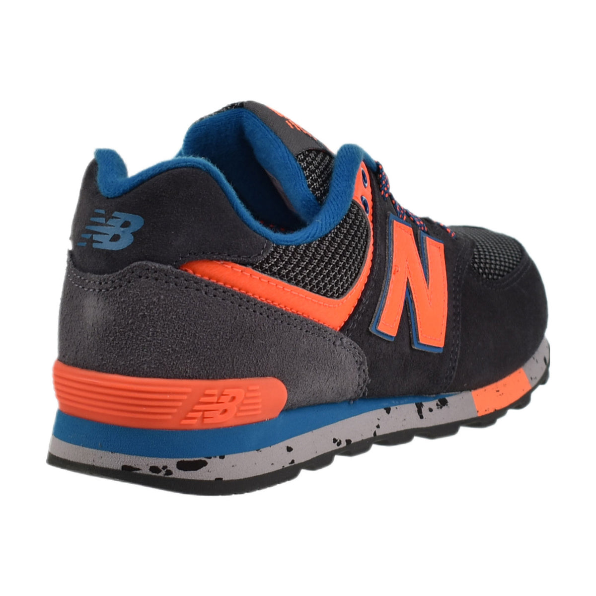 New Balance 574 Big Kid's Shoes Grey-Orange
