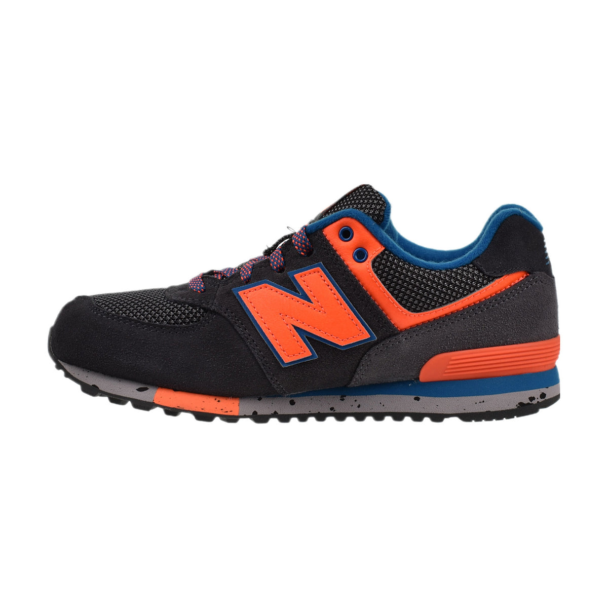 New Balance 574 Big Kid's Shoes Grey-Orange