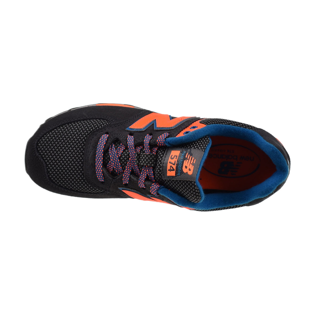 New Balance 574 Big Kid's Shoes Grey-Orange