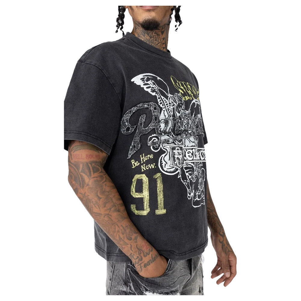Smoke Rise Elite Club Wide Cropped Men's T-Shirt Black kt25263-black