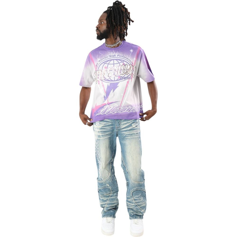 Smoke Rise Speedway SS Men's T-Shirt Violet kt26f554-vci