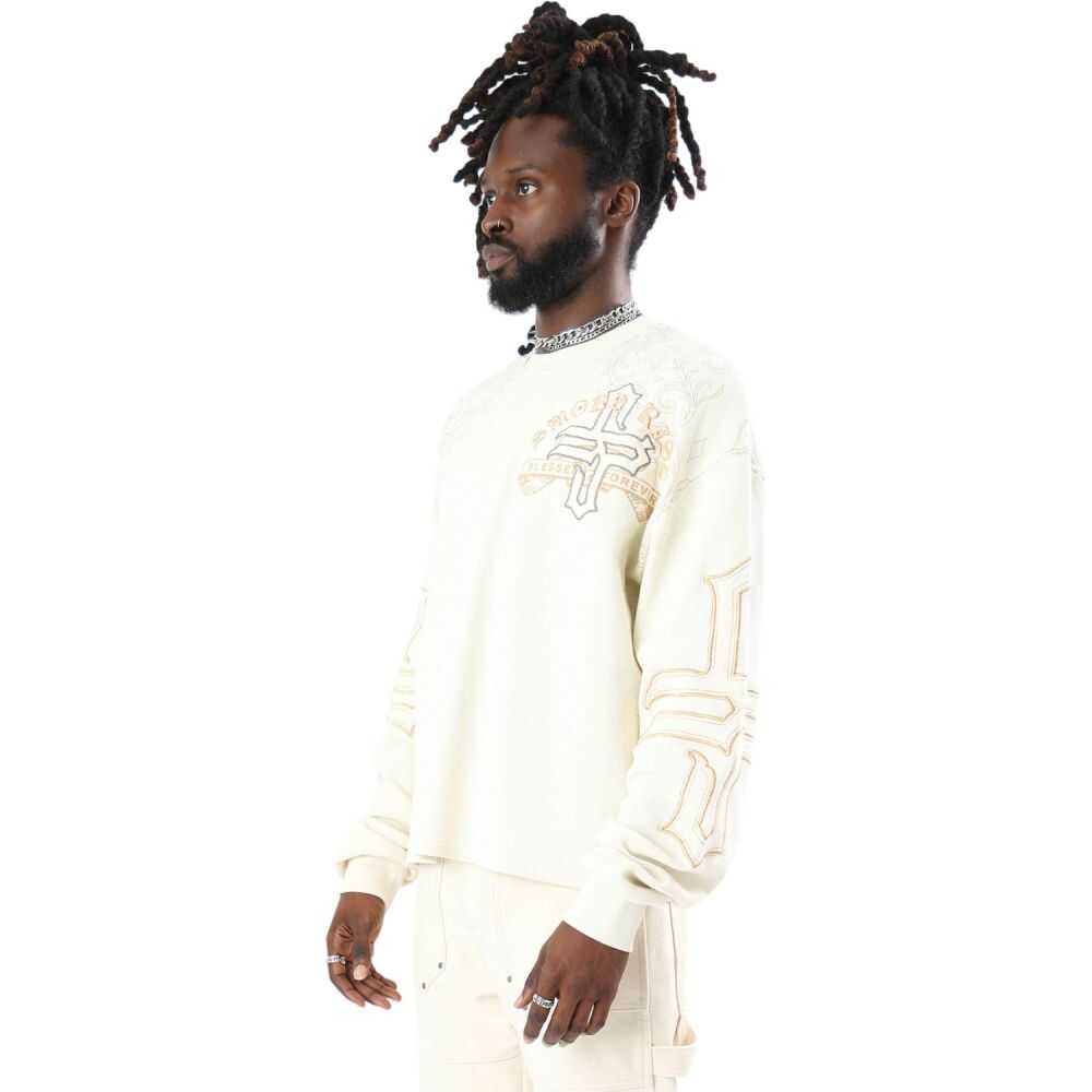 Smoke Rise Blessed With Faith Waffle Men's Tee Turtledove kt26p563-2op