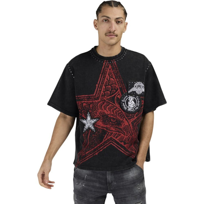 Smoke Rise Chaos Abyss Men's T-Shirt Black kt26s446-black