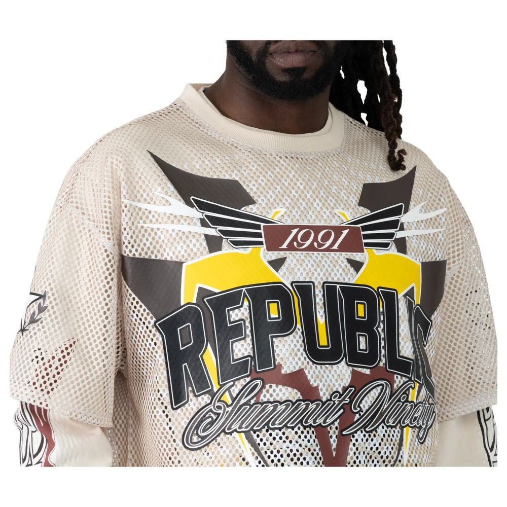 Smoke Rise Wide Cropped Republic 2-Fer Men's Long Sleeve Tee Castle kt26s451-castle