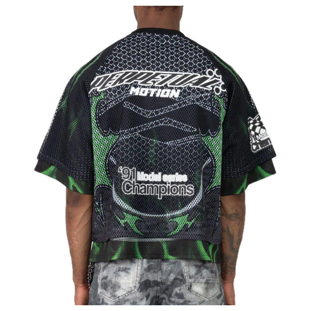 Smoke Rise Perpetual 2-Fer Mesh Men's T-Shirt Black kt26s471-black