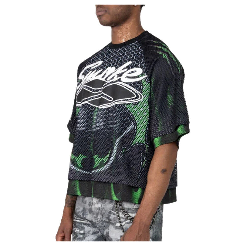 Smoke Rise Perpetual 2-Fer Mesh Men's T-Shirt Black kt26s471-black
