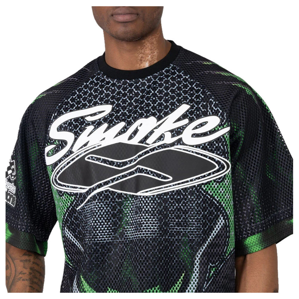 Smoke Rise Perpetual 2-Fer Mesh Men's T-Shirt Black kt26s471-black
