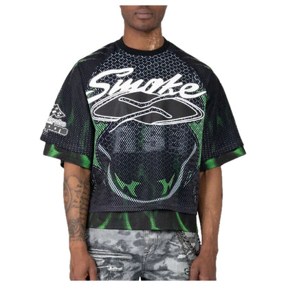 Smoke Rise Perpetual 2-Fer Mesh Men's T-Shirt Black kt26s471-black