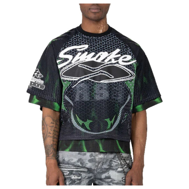 Smoke Rise Perpetual 2-Fer Mesh Men's T-Shirt Black kt26s471-black