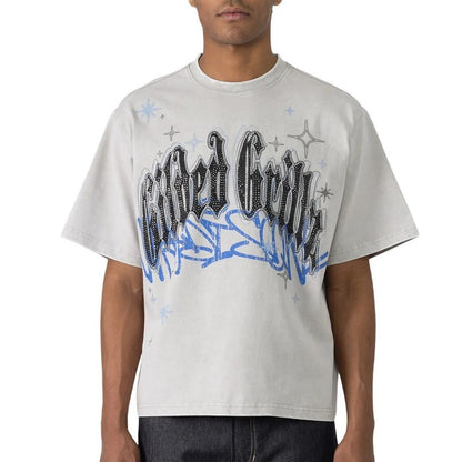 Smoke Rise Rhinestone Dystopia Men's T-Shirt Microchip kt26s655-micrc