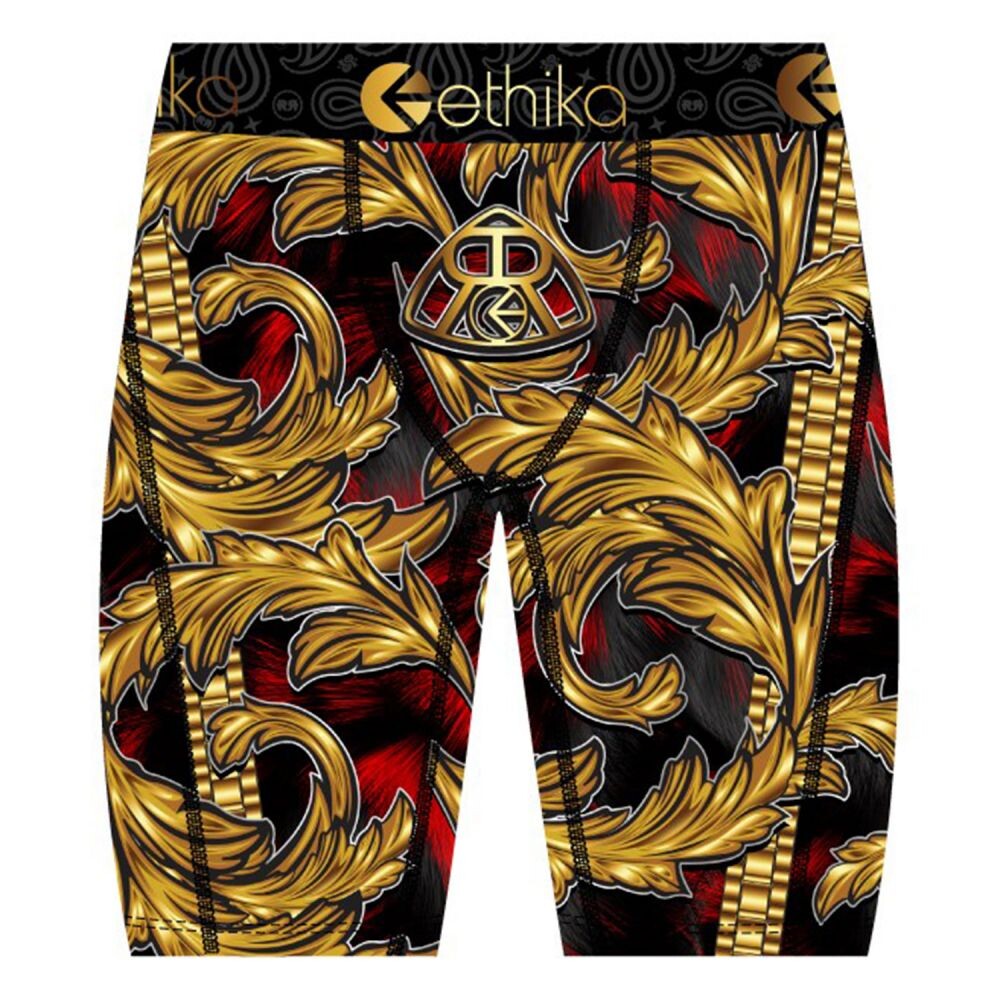 Ethika Solid Luxe Men's Boxers Black/Gold mfaaaf2508-bgo