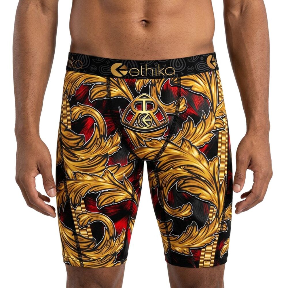 Ethika Solid Luxe Men's Boxers Black/Gold mfaaaf2508-bgo