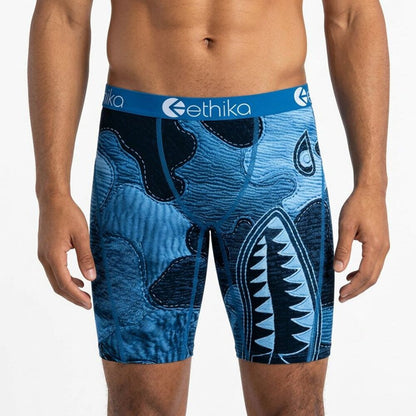Ethika BMR Denim Blues Men's Boxers Black/Blue mfaaaf2509-bkb