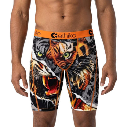 Ethika Tiger Temper Men's Boxers Orange/Grey mfaaag2503-ogr