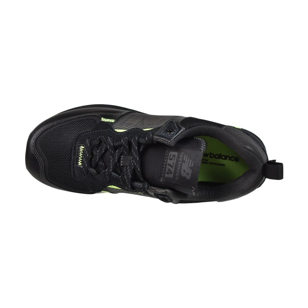 New Balance Classics Men's Shoes Black/Green ml574-idc