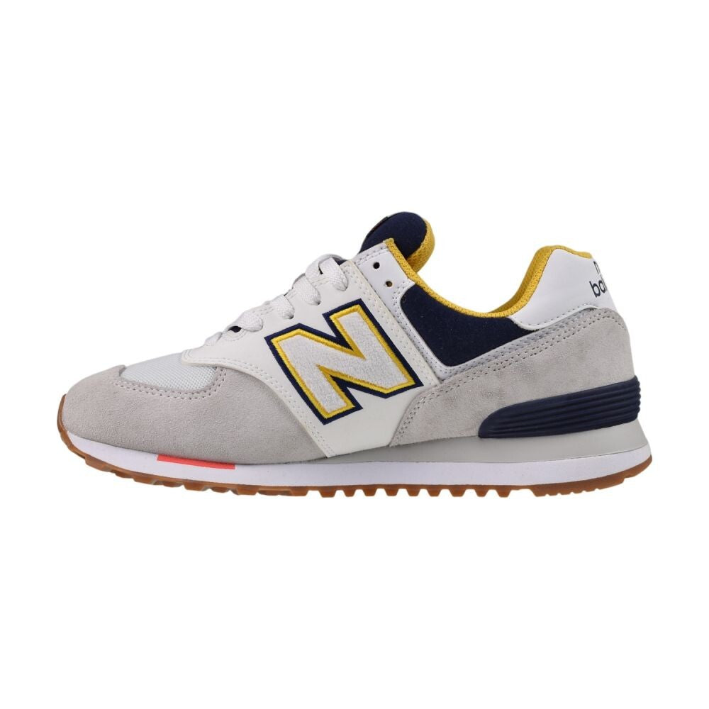 New Balance Classics Men's Shoes Grey/Yellow/Navy ml574-nld