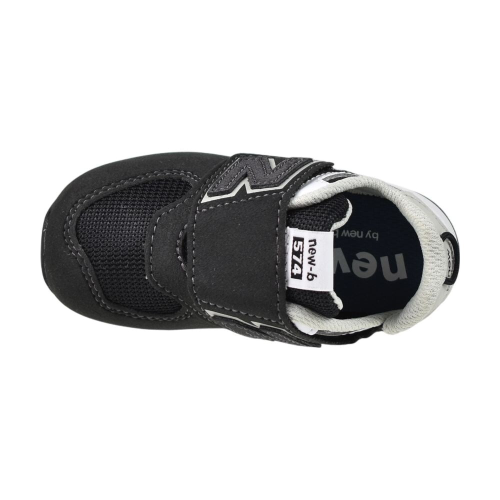New Balance 574 New-B Hook & Loop Toddlers' Shoes Black/Grey nw574-bk