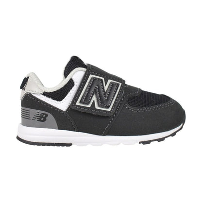 New Balance 574 New-B Hook & Loop Toddlers' Shoes Black/Grey nw574-bk