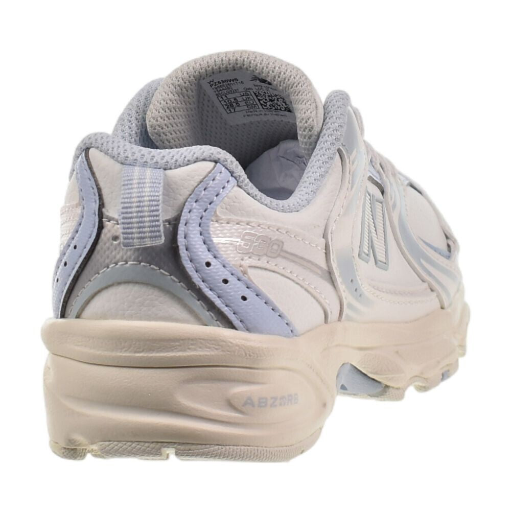 New Balance 530 Bungee (Wide) Little Kids' Shoes White/Blue pz530-ws-w