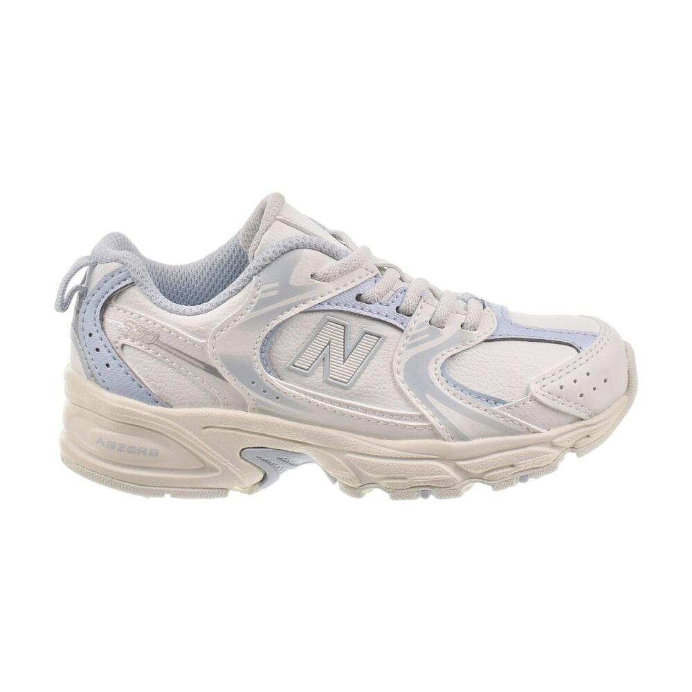 New Balance 530 Bungee (Wide) Little Kids' Shoes White/Blue pz530-ws-w