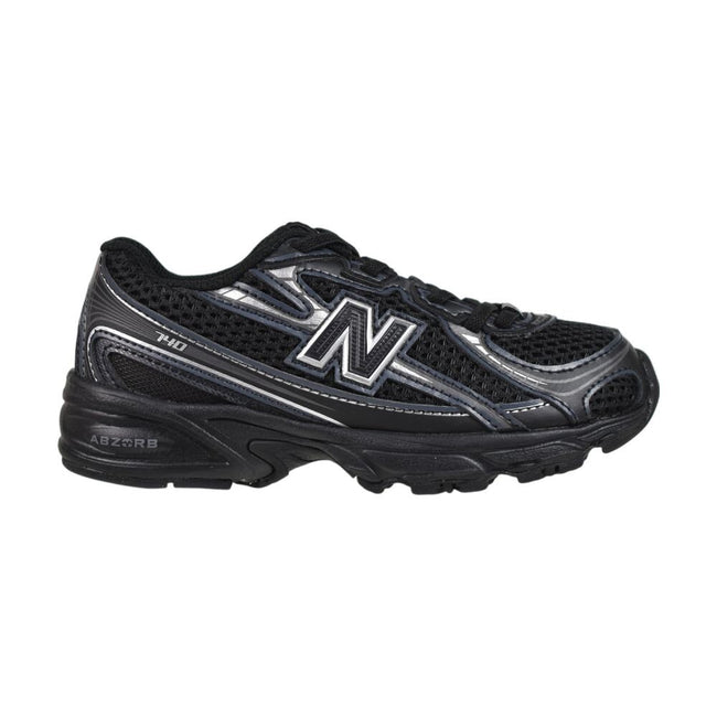 New Balance 740 Bungee Lace Little Kids' Shoes Black/Silver pz740-bm