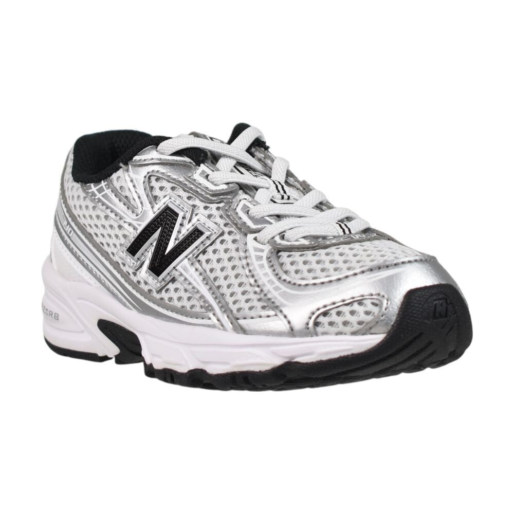 New Balance 740 Bungee Lace Little Kids' Shoes Silver Metallic pz740-nw