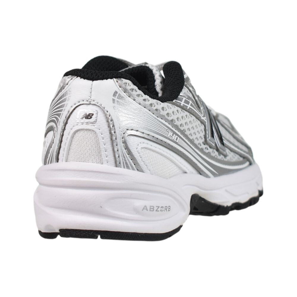 New Balance 740 Bungee Lace Little Kids' Shoes Silver Metallic pz740-nw