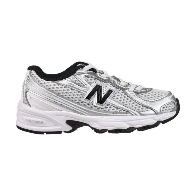 New Balance 740 Bungee Lace Little Kids' Shoes Silver Metallic pz740-nw