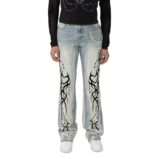 Smoke Rise High Rise Bootcut Chain Women's Jeans Seville Blue rjp26s401-sb