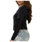 Smoke Rise Slim Twofer Graphic Women's T-Shirt Hematite rkt26s401-hematite