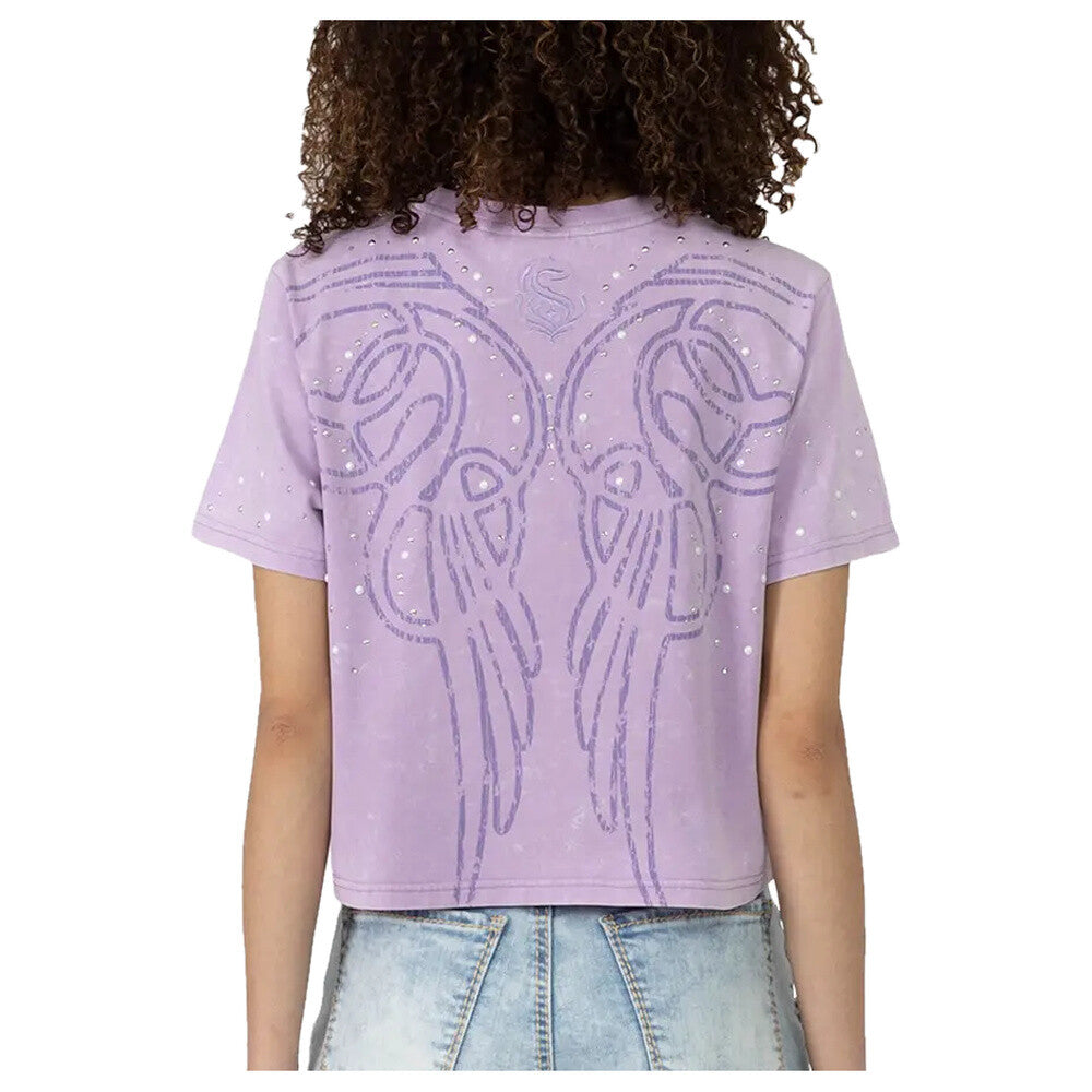 Smoke Rise Rhinestone Detail Women's T-Shirt Orchid Bloom rkt26s460-ob