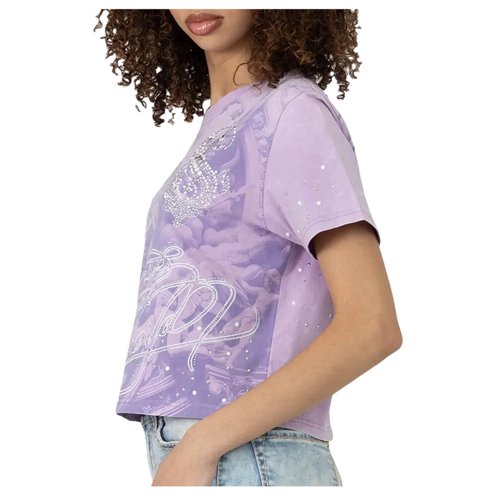 Smoke Rise Rhinestone Detail Women's T-Shirt Orchid Bloom rkt26s460-ob