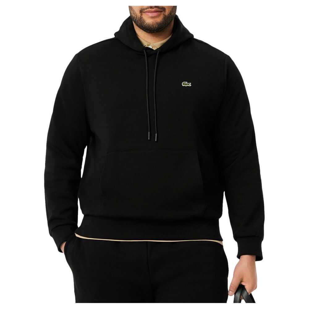 Lacoste Fleece Men's Hoodie Black sh9623-031