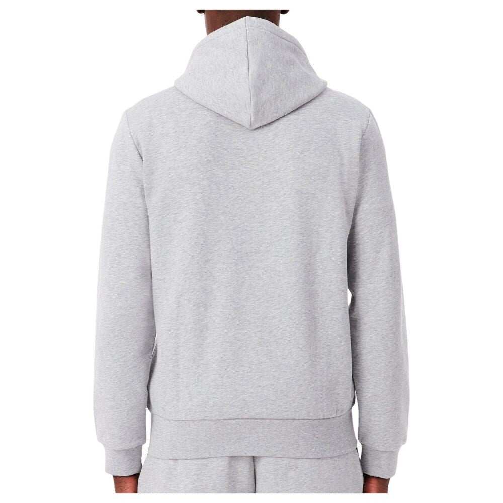 Lacoste Kangaroo Pocket Zip-Up Men's Hoodie Silver Chine sh9626-cca