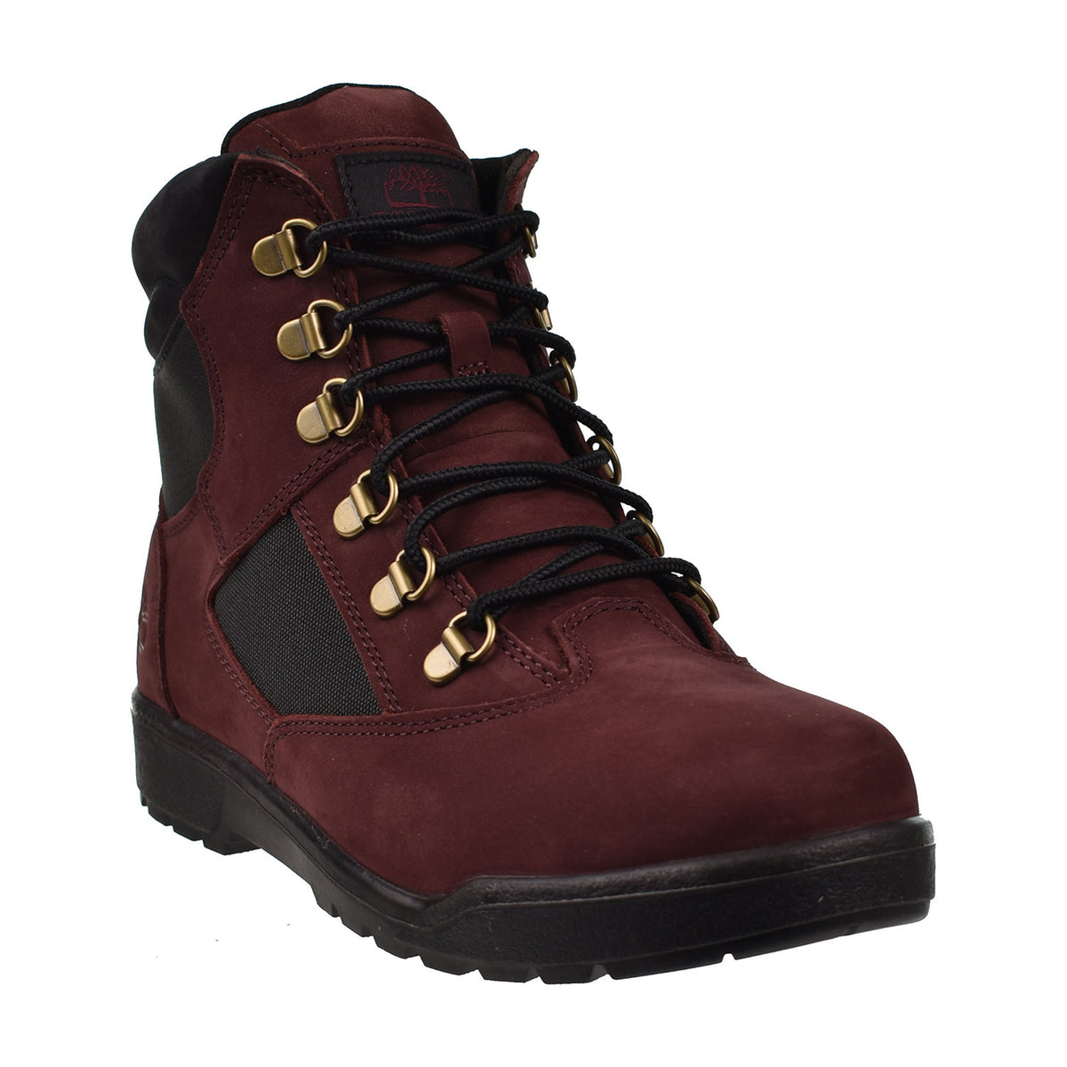Timberland 6 inch (GS) Big Kids' Field Boots Burgundy Nubuck