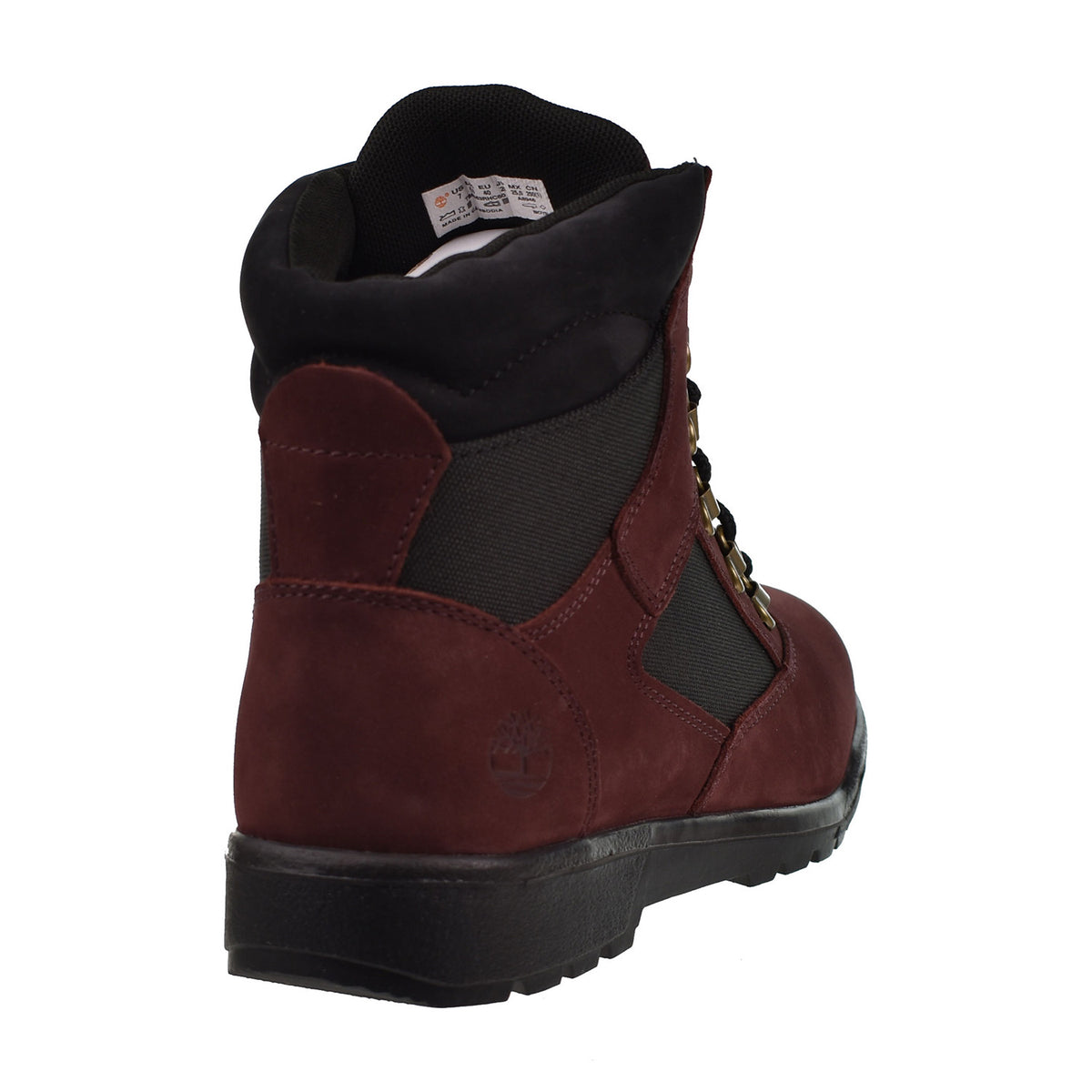 Timberland 6 inch (GS) Big Kids' Field Boots Burgundy Nubuck