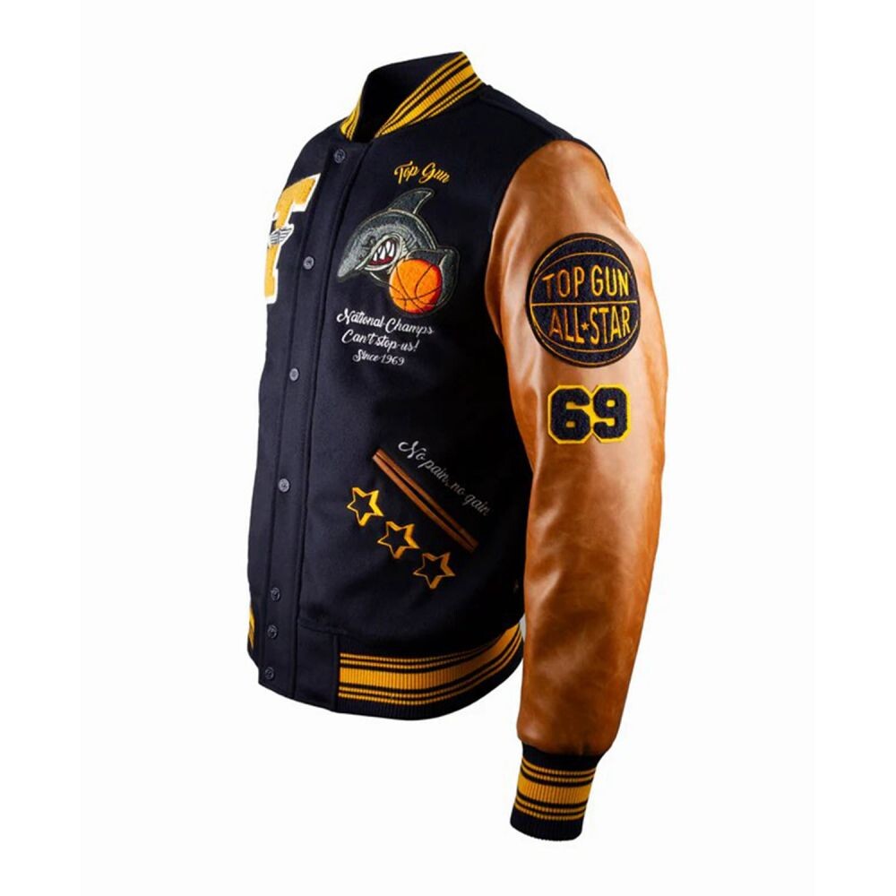 Top Gun Shark Varsity Men's Jacket Navy tgj2431-navy