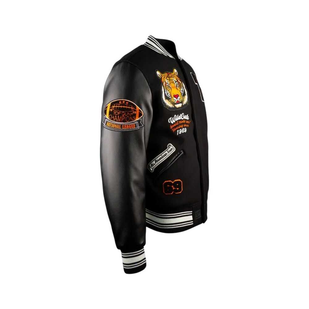 Top Gun Wildcats Varsity Men's Jacket Black tgj2434-black