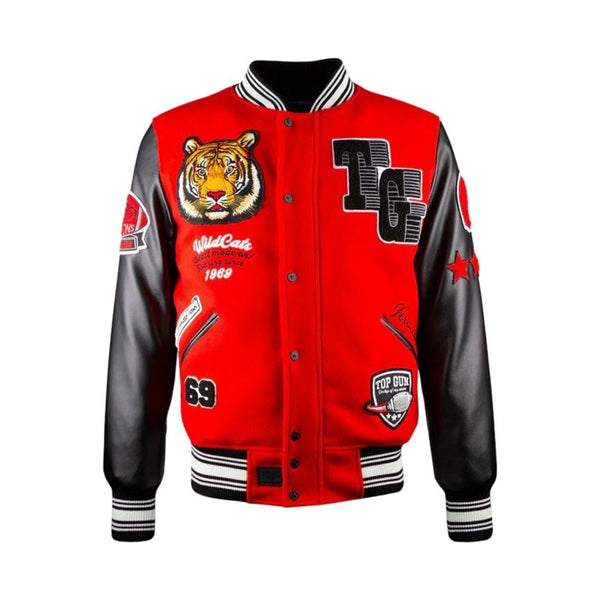 Top Gun Wildcats Varsity Men's Jacket Red tgj2434-red