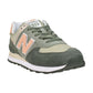New Balance Classics Women's Shoes Green/Peach wl574-sz2