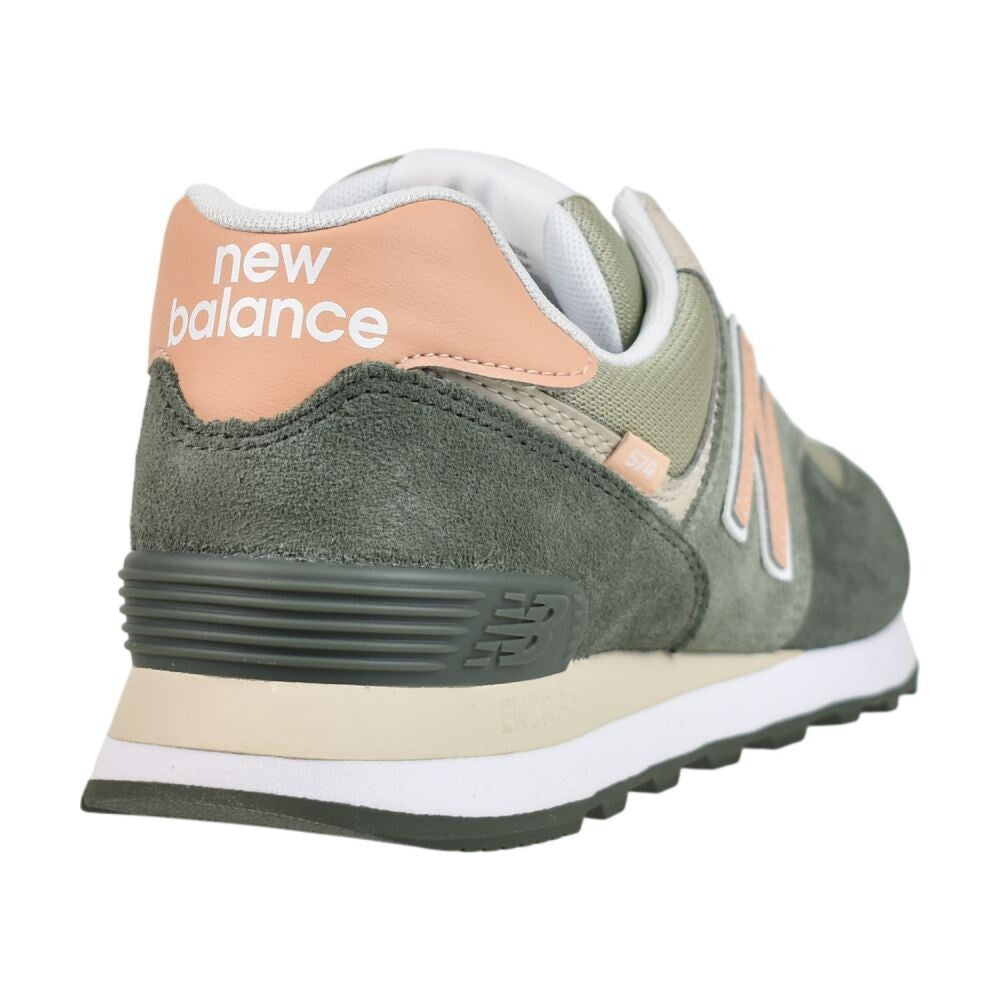 New Balance Classics Women's Shoes Green/Peach wl574-sz2