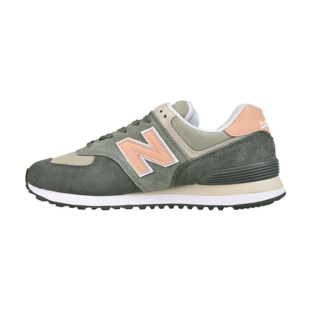 New Balance Classics Women's Shoes Green/Peach wl574-sz2
