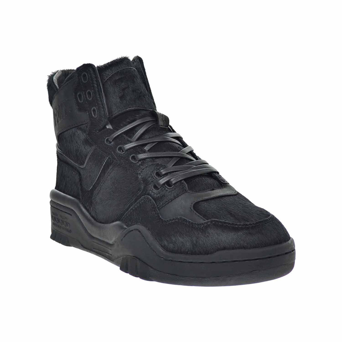 PONY M-110 Calf Hair Men's Shoes Black Mono Chrome