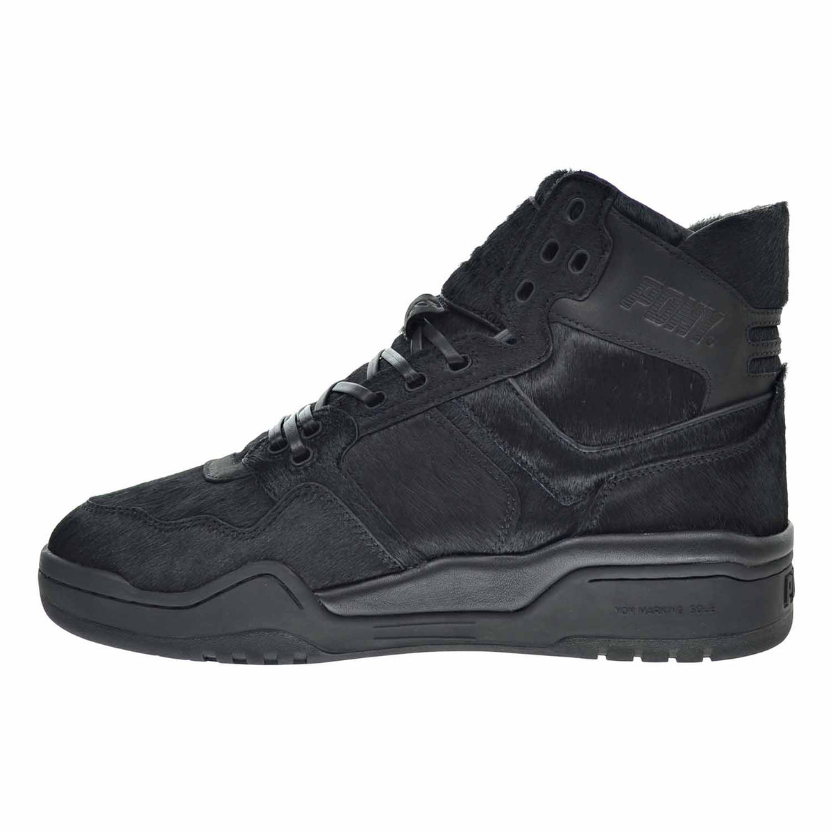 PONY M-110 Calf Hair Men's Shoes Black Mono Chrome