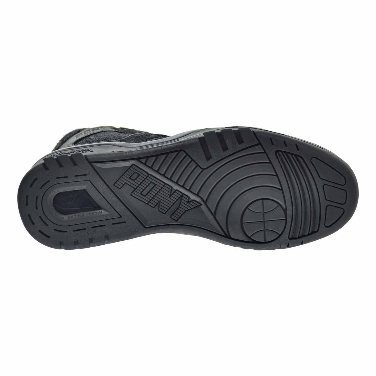 PONY M-110 Calf Hair Men's Shoes Black Mono Chrome