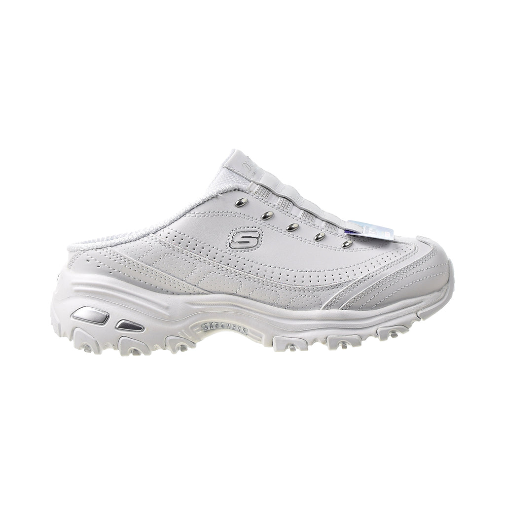 Skechers D'Lites Bright Sky Women's Slip-On Shoes White-Silver