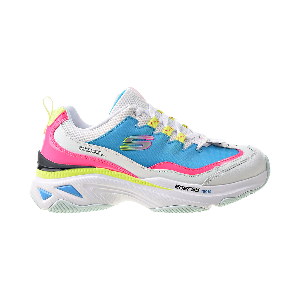 Skechers Energy Racer-She's Iconic Women's Shoes White-Blue-Pink