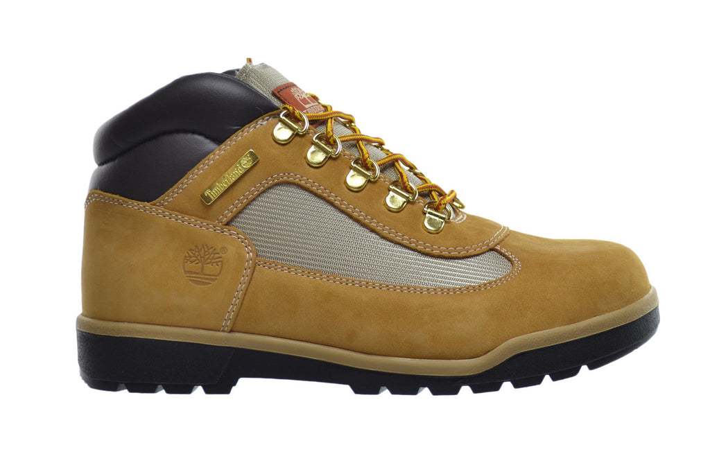 Timberland Big Kids Leather And Fabric Field Boots Wheat